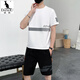 
Kangaroo (DAISHU) ice silk quick-drying men's T-shirt summer thin trendy brand loose shorts shorts basketball uniform a running sports suit FJNZCA251-TZ2602 gray XL [135-155Jin[Jin equals 0.5 kg]]