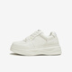 Tata (tata) Petites chaussures blanches Petite baleine blanche 2025 Été Nouveaux chaussures à haute amélioration et semelles épaisses chaussures de planche de chaussures pour femmes gâteau vanille lait-wh701 36