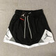 AEROGAMI-Nike新款Air飞人夏季AJ美式DRI FIT透气运动篮球速干短裤五分裤C 耐克1371白/灰 耐克L