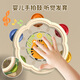 Beizhilu children's toys hand-painted drum baby percussion instrument baby tambourine early education 6 months old hand-rattle 1 super value combination cute deer tambourine + lala music bed hanging