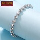 Centennial Baojinxiang platinum cat's eye bracelet for women, authentic PT950 platinum round bead carving bracelet for men, fashionable and atmospheric bracelet, 20+1.5cm, about 6mm, weight 11-11.2 grams