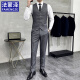 Juego de chalecos de traje de traje de Farmontje Groomsmen de bodas para hombres Negocios informales de ropa de trabajo de gran tamaño