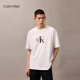 Calvin Kleinjeans25 Spring and Summer Men and Women Parejas Capriconas Ck Letter Color sólido Algodón puro Camiseta de manga corta 4Rab823