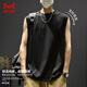 Catman vest men's pure cotton loose sleeveless top men's solid color bottoming shirt sports fitness vest black XL