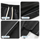 Huili Hosen Herren Sommer atmungsaktives Mesh Casual Hosen Herren trendige Scimitar Hosen Weitbein Hosen Lose gerade Hosen Schwarz XL