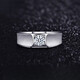 Guanpu Pavilion Fat Donglai same style men's platinum ring diamond ring moissanite 1 carat eight hearts and eight arrows D color ring custom engraving men's diamond ring moissanite D0.50ct 50 points diamond No. 14