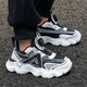 Kinderschuhe für Jungen- und Mädchenschuhe für atmungsaktive Sommer-Netzwerke mittelgroße Kinder Jungen Running Schuhe Nicht-Schlupf-Sportschuhe Schwarz und Weiß (Sommernetz) 683 33 Innere Länge 21,5 cm