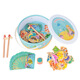 Children's magnetic fishing toys baby early education educational wooden fishing rod tool set 2 development game for 3 and a half years old package 7 48 fish + barrel + dice + 48 cards + 3 rods