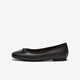 
Bata light mouth single shoes women's 2025 spring sheepskin ballet single shoes 25123AQ5 black 38