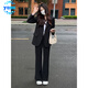 YOMC2025 spring new suit suit for women spring and autumn long-sleeved pants jacket casual high-end two-piece set three-piece set M_Recommended 105 Jin Jin equal to 0.5 kg or less