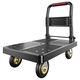 
Shantoulin Village flatbed truck trolley small truck pull truck trolley trailer four-wheel household trolley lightweight and foldable without installation 48x7 stainless steel bracket with steel beam 684Jin [Jin equals 0.5 kg]