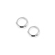 Guanpu Pavilion Fat Donglai same style pt950 platinum plain hoop earrings PT950 women's platinum hoop fashion personality female style simple 10mm