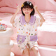 Mannido 2025 Летняя детская пижама Pure Cotton Thin Girl Chort-Reded Cartoond Cartoon Medium Girl Child Girl Princess Home Одежда B4877 Green [Double Short] 150 S Код рекомендуется 145-155 см.