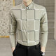Cool Law Spring and Autumn Long Sleeve Shirt Men's Lined Casual Shirt Men's Long Sleeve Shirt Top Clothes Base Shirt Men's Clothes 9922 White 2XL