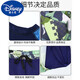 迪士尼（DISNEY）儿童游泳衣男童分体中大童青少年初中男生速干泳裤胖男孩套装 9712-黑绿带泳帽 180 身高165-175cm体重110-135斤