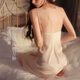
Urban beauty nightgown, female sensual suspender pajamas, high-end satin imitation silk, pure and sensual style, comfortable and versatile spring and summer style champagne