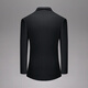 Dibinze large size suit suit men's solid color wedding dress interview business fat man high-end suit black XL