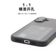 苹果iPhone16内置卡槽仓磁吸手机壳带卡包套15/14NFC可放卡身份证 IPhone16ProMax-精孔-半透磨砂黑