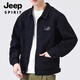 JEEP SPIRIT吉普外套男款春秋2025新款衬衫翻领秋装男士工装夹克初秋褂子上衣 JEEP【升级版】K12806黑色 L 【建议110-128斤】