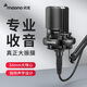 Flash PM500S condenser microphone live broadcast sound card professional large diaphragm microphone radio equipment dubbing karaoke XLR wired microphone Bobo Mai recording microphone Flash PM500S PM500S (cantilever model)