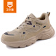 Weierdun Labor Protection Shoes Men's summer steel bulb head comfortable, lightweight, breathable, anti-smash, anti-puncture and wear-resistant working function safety shoes 01 [Super light and soft sole] Fashion khaki 41