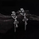 Mansheng retro cross tassel earrings men's earrings light luxury high-end earrings niche design earrings punk earrings single