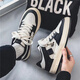 Huang Biao vest 2025 new black and white shoes for men's panda skateboard shoes breathable casual sports little white trendy shoes for men white and black 9909 black label autumn and winter new style 24.5 39 inner length is about CM