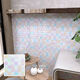 Pupan Crystal Edelstahlglas Mosaik Schwimmbad Pool Fischpool Keramikfliesen Bad Balkon Restaurant Hintergrund Wandfliesen 7027 Voll weiß süße Farbe 300*300