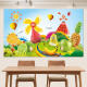 Xmsj selbstklebende Tapete Obst und Gemüse kreative Dekoration Wandaufkleber Supermarkt Poster Neues chinesisches Restaurant Hintergrund Wandmalerei Deep Khaki Farbe 723 Rose Kaffee kleine Breite 96 cm x Höhe 60 cm