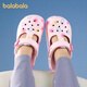 Balabala zapatillas para niños Summer Indoor Ins-Slip Girls Hole Shoes Floral Baby Link Princess Girl Beach Zapatos afuera