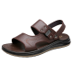 Sitio web oficial de Red Dragonfly (Red Dragonfly), sitio web oficial, capa de cuero de cuero de cuero Sandalias de playa Sandalias de playa, cuero genuino de hombres fuera de casualidad casual Brown Z-2601 43