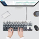 罗技（Logitech） K835 机械键盘 有线游戏键盘 TTC轴 84按键办公键盘 拼色键盘 罗技K835红轴-晨曦灰键帽款