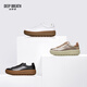 Tiefe Atemzug Tief Atem Frauenschuhe, vielseitige Kuhwahnsinnsschuhe, goldplattierte Logo Schnüre-up-Freizeitschuhe AX12121 Weiß 35