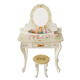 Chuangjingyixuan Children's Play House Simulation Dressing Princess Dressing Table Children's Dressing Table Girls Play House Toy Princess Bedroom Yellow Flower Dressing Table (Including Stool) Decorated Gift Pack