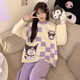 Rindu Girls Pyjamas Junior High School Girls 2025 Neue Frühlings- und Herbst-Langarm-Cartoon Sanrio Junior High School Girl Girl Big Children U-15601 M [70-90jin [Jin entspricht 0,5 kg]]
