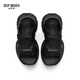 Deep Atem Tief Atem Frauenschuhe lässige Klettverteiler Dicke alleinige Sandalen Frauen AX14110 Schwarz 36