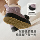 British children's boots winter plus velvet warm cotton boots for boys and girls thickened anti-kick boots Pink purple 24 Recommended foot length 14.3-14.8