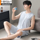Modal men's pajamas summer sleeveless vest shorts thin cool ice silk casual home clothing set Sn9214 ​​XL men-