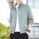Zoshuttle Jacket Herrenjacke Top Herren Spring und Herbst Dünn Neues Solid Color Baseball Unit Stand Collar Trendy Casual Coats in 686 [schwarz] xl [Vorgeschlagen 110-125 Jin [Jin entspricht etwa 0,5 kg]]