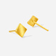Saturday Blessing Yellow 18K Gold Earrings Women's Sweet Geometric Earrings as a Holiday Gift for Your Girlfriend 1 Pair