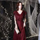 
Miaomiaoxi fishtail skirt evening dress for women high-end light luxury niche 2025 new toast suit banquet engagement host annual meeting champagne color L