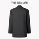 The Sea Life Coat for Women Ou Hai Yisheng, Jacket de su traje de cuello de cera 2025 Temperamento de primavera Traje Alfalfa Gray 15053 Alfalfa Gray M