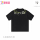 
UHFRHARSH AND CRUEL American alphabet plant flower round neck short-sleeved T-shirt for men and women summer s1049# white M