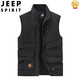 Jeep Spirit Vest Men's NOUVEAU 2025 Printemps et automne Modèle mince d'été grande taille Multi-poche gilet gilet extérieur gilet à séchage rapide Clip de cheval 677 kaki m