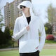 Ice Silk Sun Protection Vêtements Veste respirante à séchage rapide pour hommes Costume de pêche extérieure de grande taille Sports Running Couple de protection solaire Vêtements Gris clair 3xl