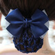 Xiangfu professional hair accessories Korean hair accessories elegant nurse bank hotel female working hair net bag hairpin two-section bow-blue-fine mesh