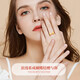 Laomiao Gold Ring Fugitive Princess Ring Bow Knot Pure Gold 999 for Girlfriend, Wife’s Birthday, Valentine’s Day Gift S Fugitive Princess Ring 11# About 0.90g + Gift Box