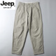 JEEP SPIRIT吉普高档休闲裤男夏季含棉阔腿裤宽松直筒休闲休闲长裤百搭工装裤 6626军绿 28