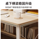 Xinyouliangjia computer desk desk desktop bookshelf integrated office home study table A062 120*50 maple cherry wood color + white shelf