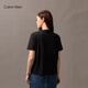 Calvin Kleinjeans 25 Frühlings- und Sommer Neue Frauen Freizeitpendler CK Jelly Kleber Druck reines Baumwollkurzschlärm Strickt-Shirt 47B835G